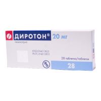 Diroton (Lisinopril) 20 mg, 28 tablets