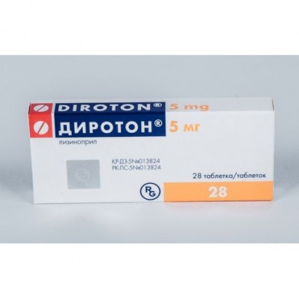 Diroton (Lisinopril) 5 mg, 28 tablets