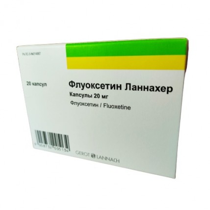 Fluoxetine (Fluoxetine Lannacher) 20 mg, 20 capsules