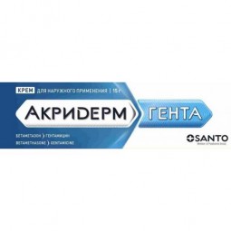 Gent Akriderm 0.05% + 0.1% 15g of a cream for topical use