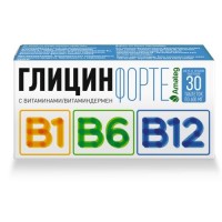 Glycine Forte with vitamins B1, B6, B12, 600 mg (30 tablets)