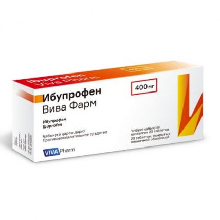 Ibuprofen Viva Pharm 20s 400 mg film-coated tablets
