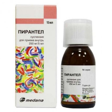 Pyrantel 250 mg / 5 ml 15 ml of oral suspension