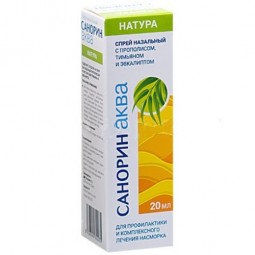 Sanorin Aqua Natura propolis, thyme, eucalyptus and 20 ml nasal spray