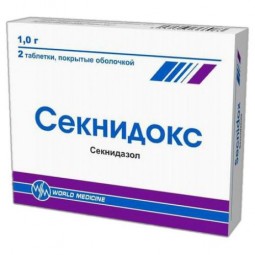 Secnidox (Secnidazole) 1 g, 2 coated tablets