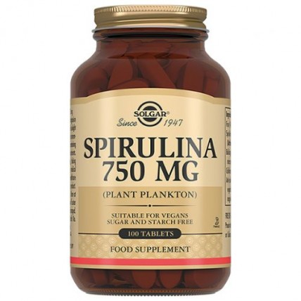 Solgar Spirulina 100s 750 mg tablets (26605)