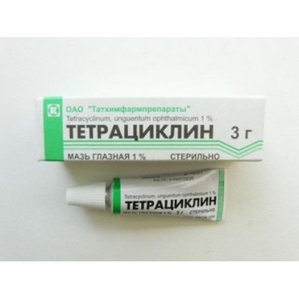 Tetracycline 1% 3g ophthalmic ointment.