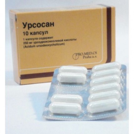 Ursosan® (Ursodiol) 250 mg, 10 capsules