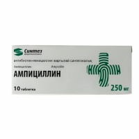 Ampicillin 250 mg, 10 tablets