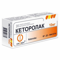 Ketorolac 10 mg, 20 tablets