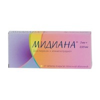 Midiana® (Drospirenone/Ethinyl Estradiol) 3 mg/0.03 mg, 21 film-coated tablets