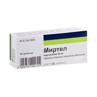 Mirtel® (Mirtazapine) 30 mg, 30 tablets