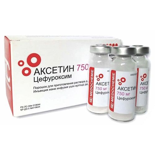 Aksetin 750 mg 10s powder for solution for injection and inf.