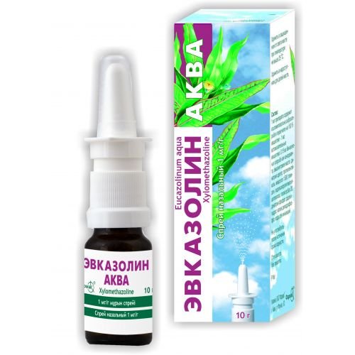 Aqua Evkazolin 1 mg / ml 10g nasal spray metered