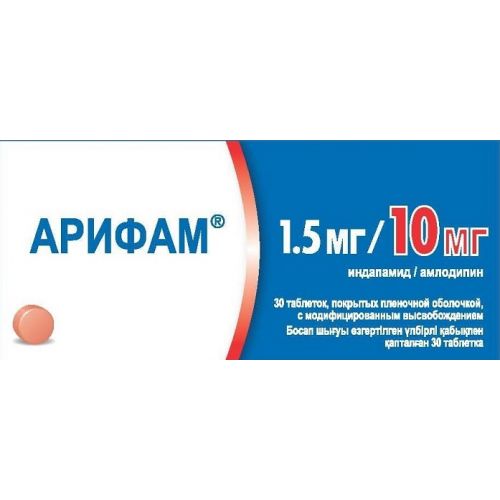 Arif 1.5 mg / 10 mg (30 film-coated tablets) with modified release