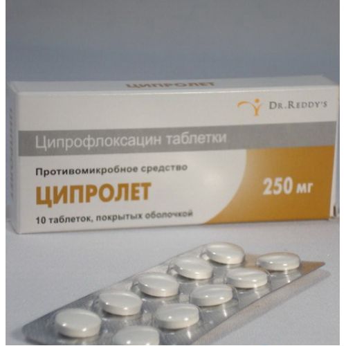 Ciprolet 10s 250 mg coated tablets