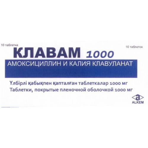 Clavam 10s 1000 mg film-coated tablets