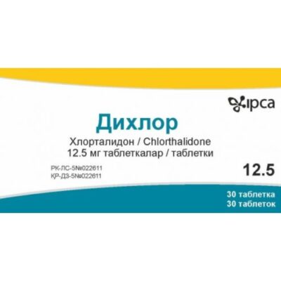 DICHLOR (Chlorthalidone) 12.5/25 mg, 30 tablets