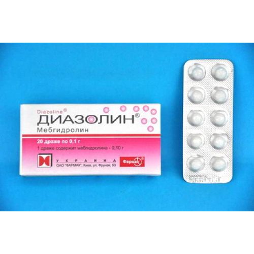 Diazolin 100 mg 20s dragee