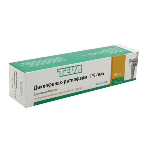 Diclofenac-ratiopharm 1% gel in 40g tube