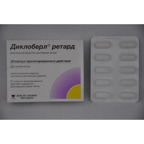 Dikloberl 20s 100 mg capsules retard