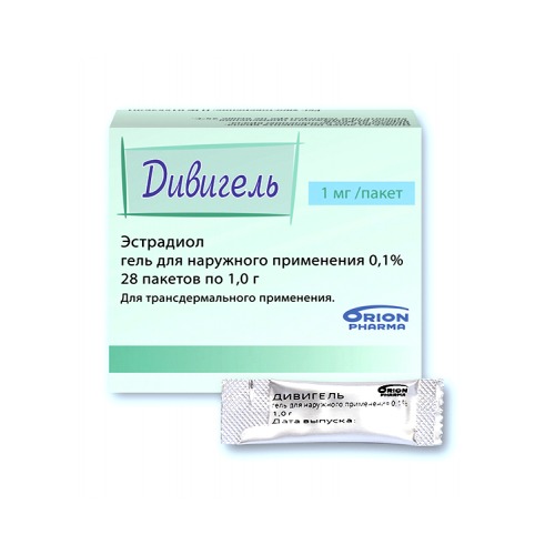 Divigel® (Estradiol Gel) 0.1%, 1 g x 28 Packs