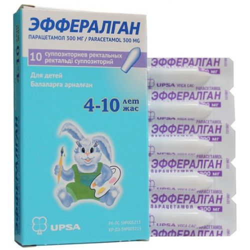 Efferalgan 300 mg rectal suppositories 10s