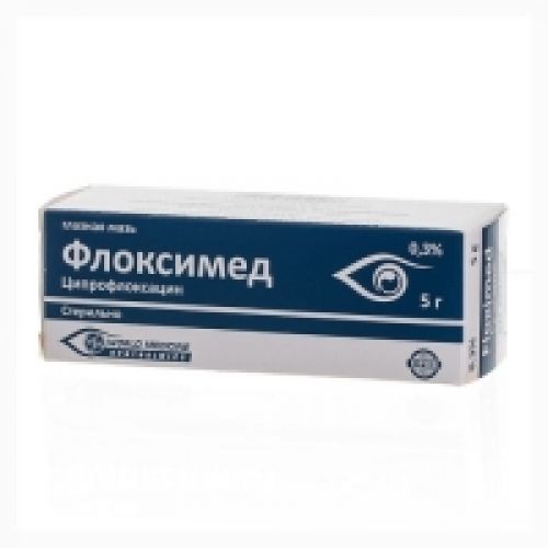Floximed 0.3g of 5% ophthalmic ointment.