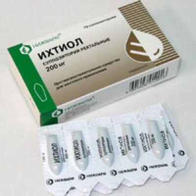 Ichthammol 200 mg rectal suppositories 10s