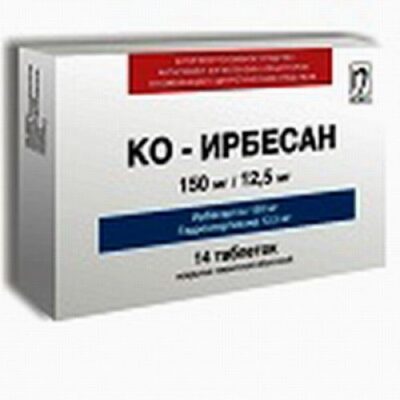 Ko Irbesan 150 mg / 12.5 mg 14s film-coated tablets