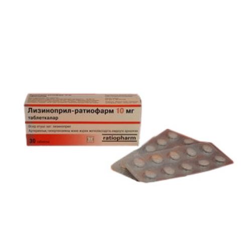 Lisinopril-ratiopharm 10 mg 30s tab. blister