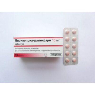 Lisinopril-ratiopharm 10 mg 50s tab. blister