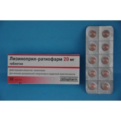 Lisinopril-ratiopharm 20 mg 30s tab. blister