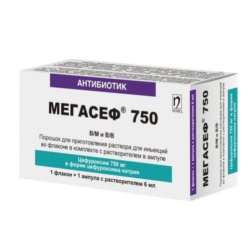 Megasef 750 mg 1's powder for injection