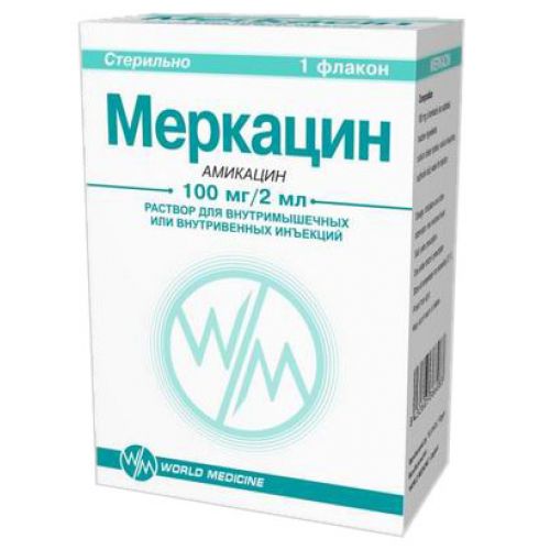 Merkatsin 100 mg / 2 ml 2 ml solution for injection