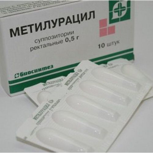 Methyluracil 500 mg rectal suppositories 10s