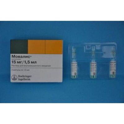 Movalis 15 mg / 1.5 ml 3's solution for injection in ampoules