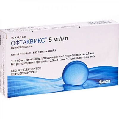 Oftakviks 5 mg / ml 0.5 ml 10s eye drops tube.