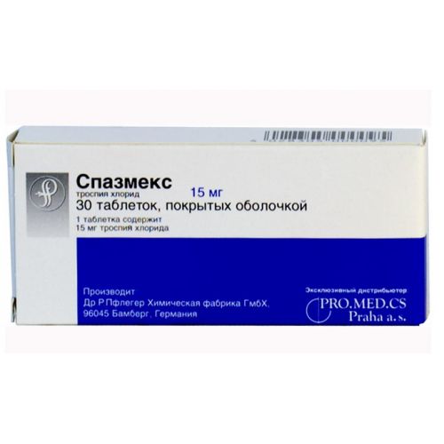 Spazmeks 30s 15 mg film-coated tablets