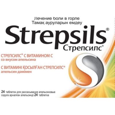 Strepsils with vitamin C with orange candies 24's