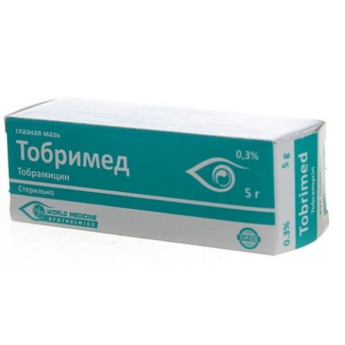 Tobrimed 0.3g of 5% ophthalmic ointment.