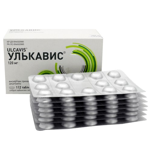 ULCAVIS® (Bismuth Tripotassium Dicitrate) 120 mg, 112 tablets