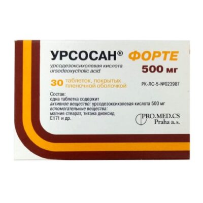 URSOSAN® FORTE (Ursodiol) 500 mg, 30 film-coated tablets
