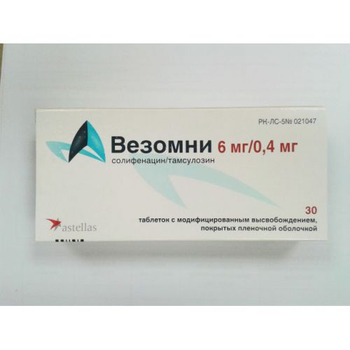 Vezomni 6 mg / 0.4 mg 30s modified release tablets