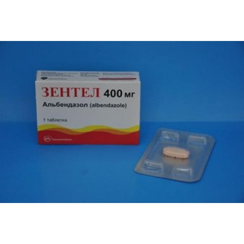 Zentel 1's 400 mg coated tablets
