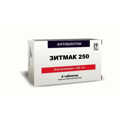 Zitmak 6's 250 mg film-coated tablets